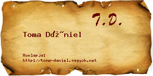 Toma Dániel névjegykártya